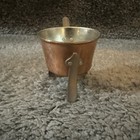 Vintage  Mini Copper Three Legged Riveted With Handle — photo 2