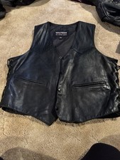 Wilsons Genuine Leather Motorcycle Vest, Size L -...