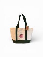 TRADER JOE'S LARGE CANVAS BAG HEAVY COTTON REUSABLE TOTE BAG LARGE GREEN