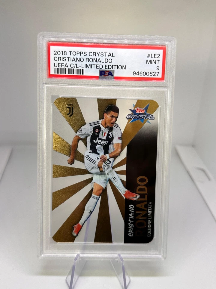 Cristiano Ronaldo #LE2 Topps Crystal UEFA C/L Limited Edition Psa 9 - Imagen 2 de 3