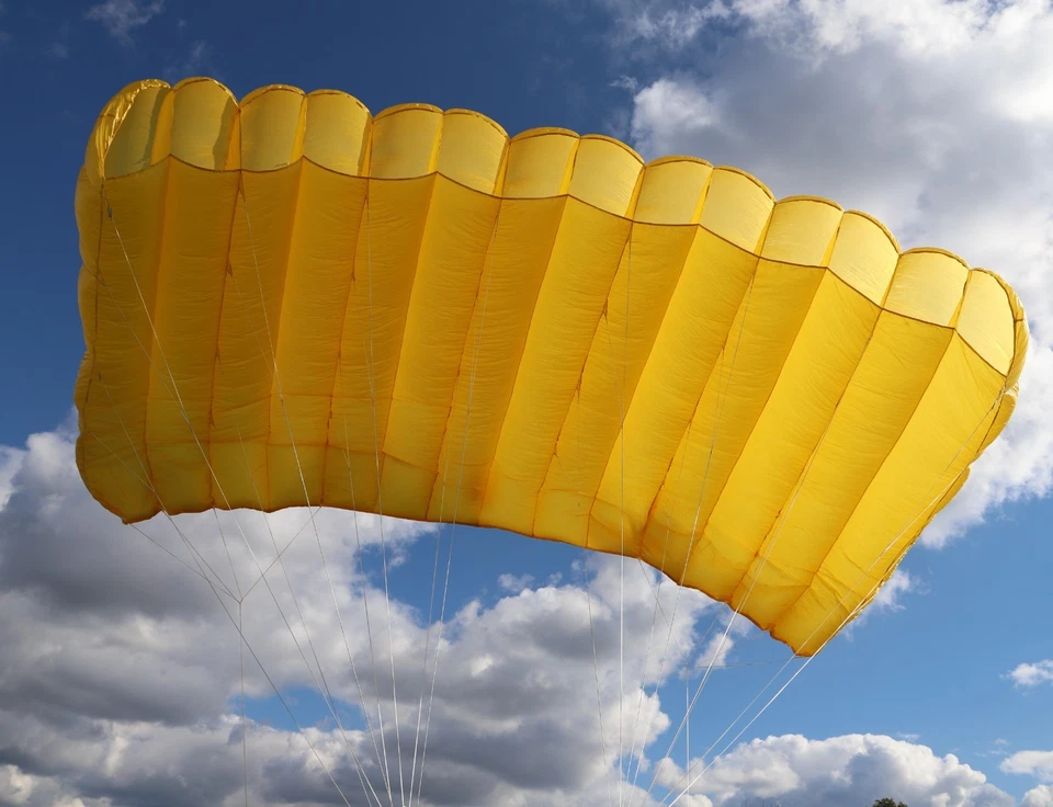 Firelite 172 paracaidismo paracaídas reserva dosel - AMARILLO 7 celdas - gran forma Foto 3 de 4