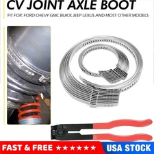 NEW For Auto / ATV CV Joint Axle Boot Clamp Pliers Tool Kit w/ 20pcs Crimp Bands