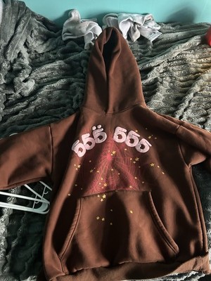Brown Spider '555' Unisex Hoodie medium runs small | eBay