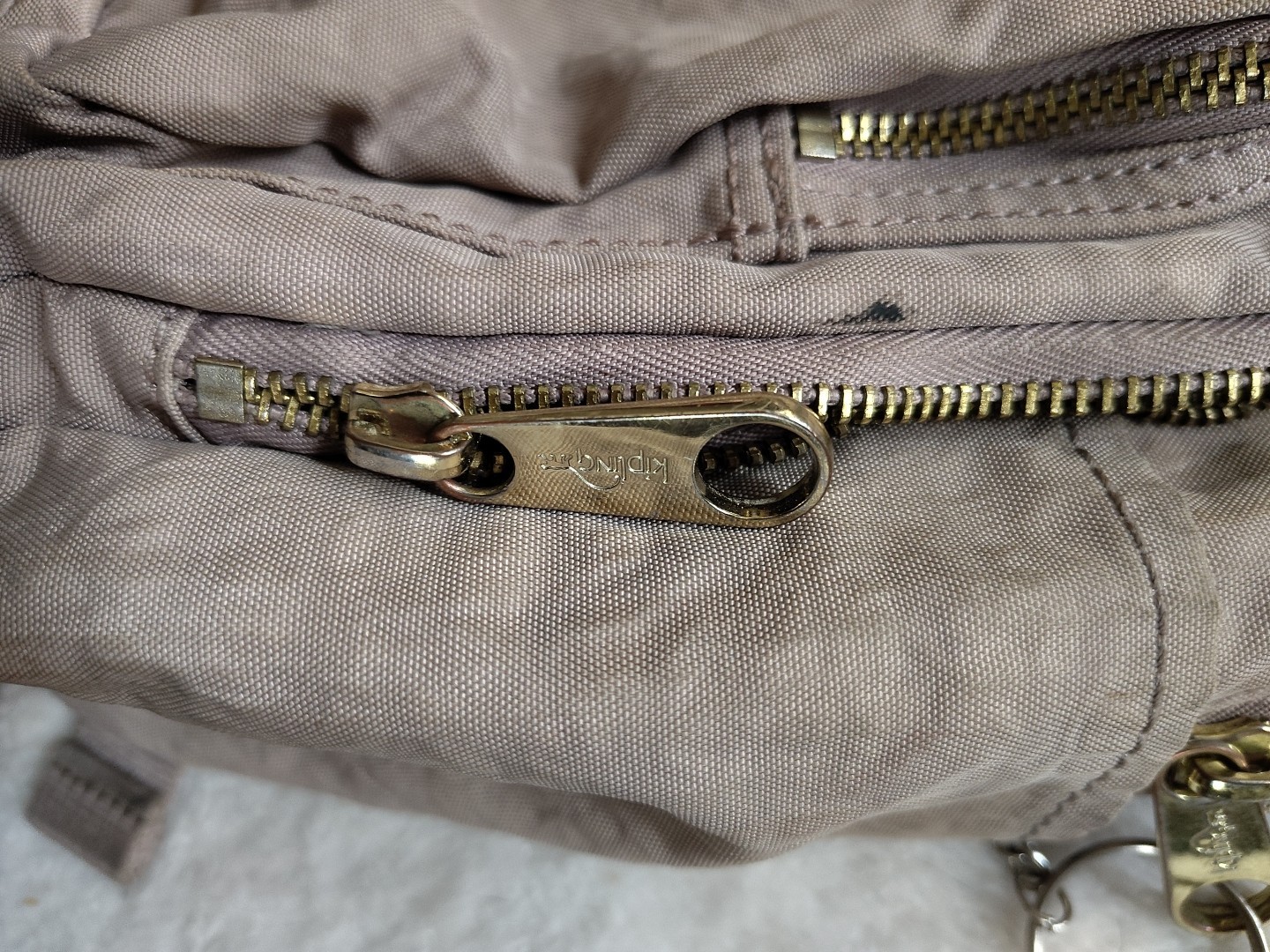 Kipling Beige Bookbag Backpack with Adjustable St… - image 8