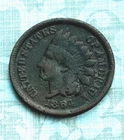EARLY DATE! 1864 dark beauty Indian Head Penny w/ "Very Good" details.