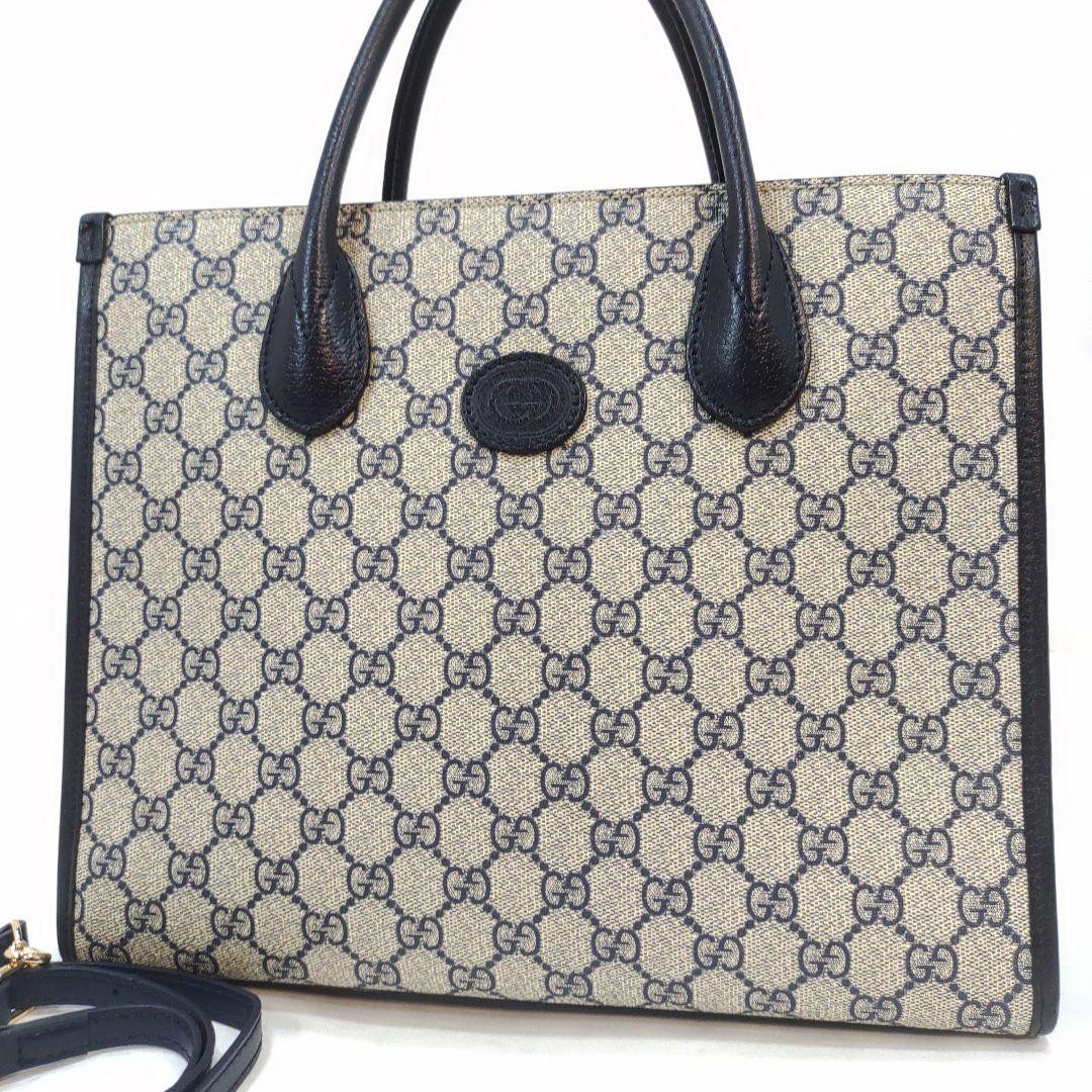 Gucci Black Leather 2-Way Shoulder Tote Bag m4_0808