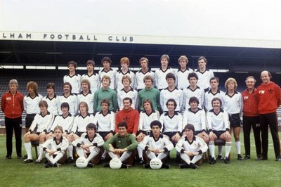 Fulham team group Brian Corner Brian Gibson Clive Day Declan O'Doh- Old Photo