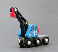 Brio World Wooden Blue Railway Shipping Crane 11 Cargo Boat Ship Train 33534