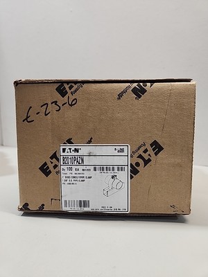 BOX OF 100 EATON B2010PAZN RIGID CONDUIT PIPE CLAMPS 1'' 3/8'' OD