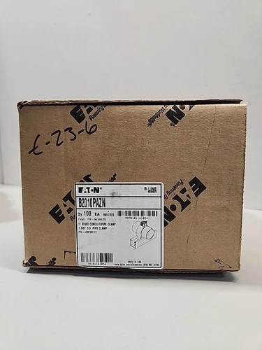 BOX OF 100 EATON B2010PAZN RIGID CONDUIT PIPE CLAMPS 1" 3/8" OD