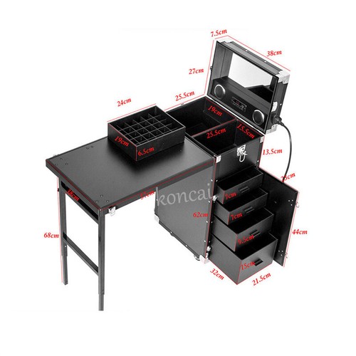 Makeup Case Beauty Trolley Manicure Table Tatto Artist Worktable Organiser AU - Picture 2 of 13