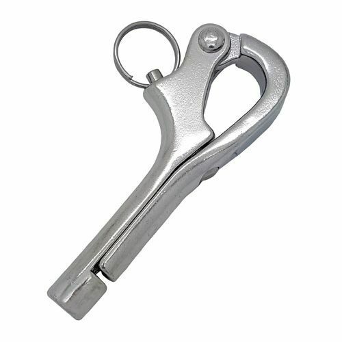 100mm STAINLESS STEEL 316 PELICAN HOOK / EYE WITH 8MM INTERNAL THREAD - Picture 1 of 2