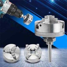 Metal 3 Jaws / 4 Jaws Lathe Chuck Clamp Manual /Self-Centering Mini Drill Chuck