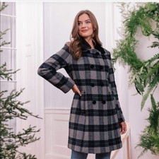 Nwt. Marnette Gal Meets Glam Checked Coat M