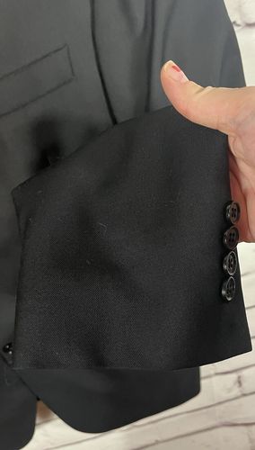Neu mit Etikett Emporio Armani Herren 58R G Line Super 130's Jungfrau Wolle schwarz Anzugjacke $ 1495 - Bild 11 von 11