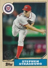 2017 TOPPS SERIES 1 30TH ANNIVERSARY STEPHEN STRASBURG P NATIONALS 1987 WOOD 