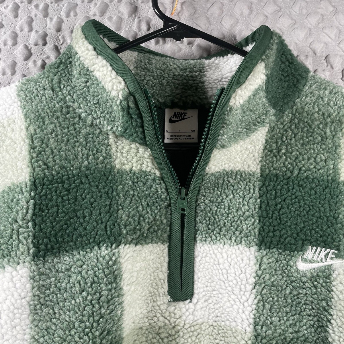 Nike Club Winterized Half-Zip Sherpa Pullover Fleece Mens S Green