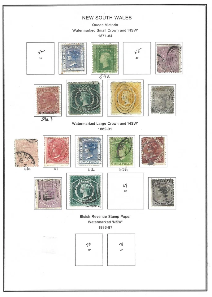 AUSTRALIA NSW 1861-1905 COLLECTION OF 70 USED & FEW MINT - Image 3 of 3