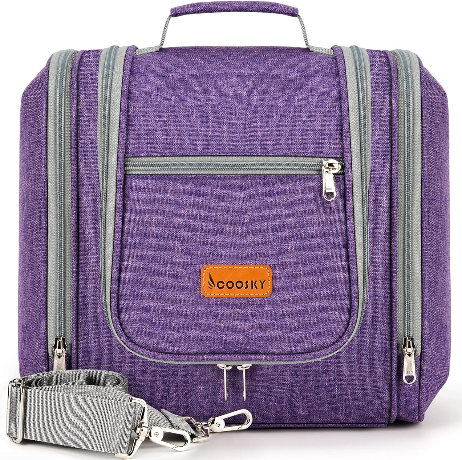 Extra Large Toiletry Bag with 6 Compartments for Women and Men Holds Full-Size Bottles