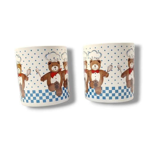 Vintage Barth and Dreyfuss Dancing Baker Bears Mugs 2x 3.5x3.75" 11 oz Cups - Picture 3 of 13