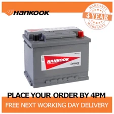 Hankook XV65 Leisure Battery Dual Purpose 12V 65Ah for Caravan, Boat & Motorhome