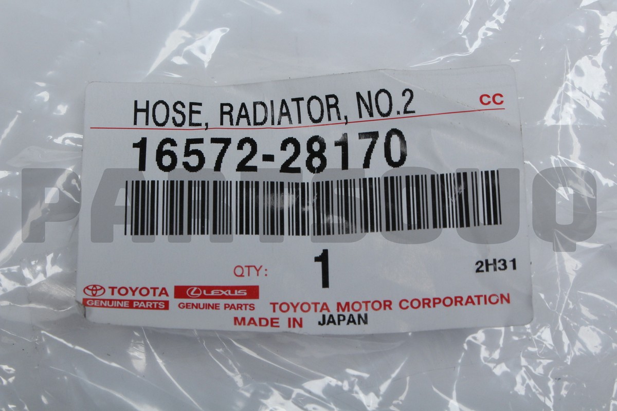 カズヤ 1657231170 Genuine Toyota HOSE, RADIATOR, NO.2 16572-31170