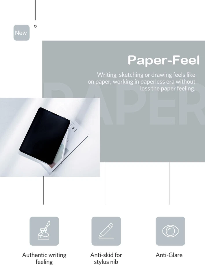 Benks iPad Pro Air 3 mini 5 4 Paper-feel Protection Film Matte PET Anti-glare - Image 2 of 4