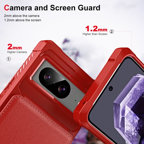 Estuche resistente con soporte trasero abatible ranuras para tarjetas para Google Pixel 9A/9Pro XL/9Pro/9/7 - Imagen 53 de 57