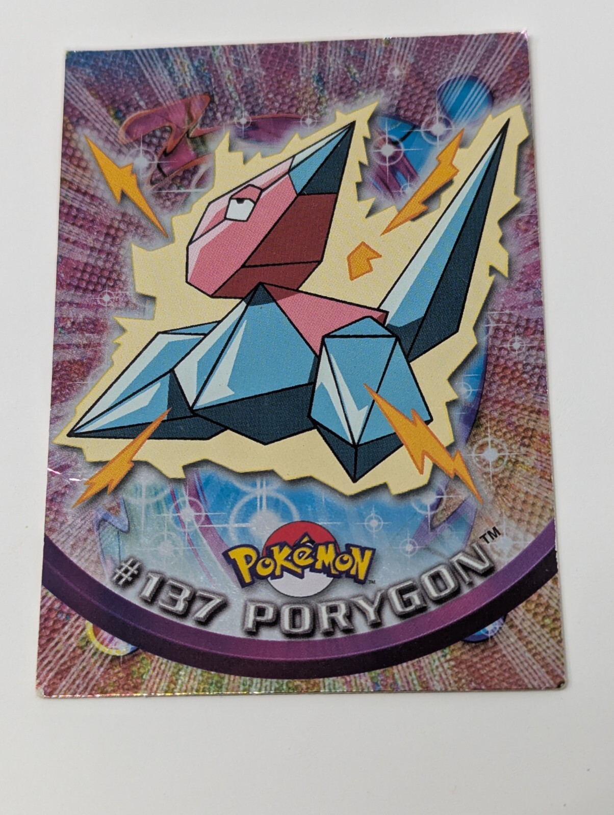 Pokemon Topps Holo Foil Porygon #137 Blue Logo Blue Label Tv Animation HP