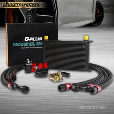 Fit For Universal 25 Row 10AN Transmission Oil Cooler + Filter Relocation Kit