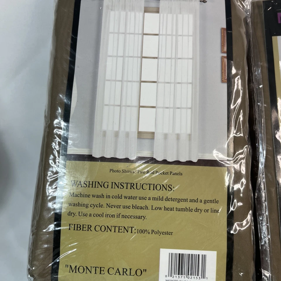 2 Sets Of 2 Rod Pocket Panels 57 W 84 L Taupe - Image 3 of 4