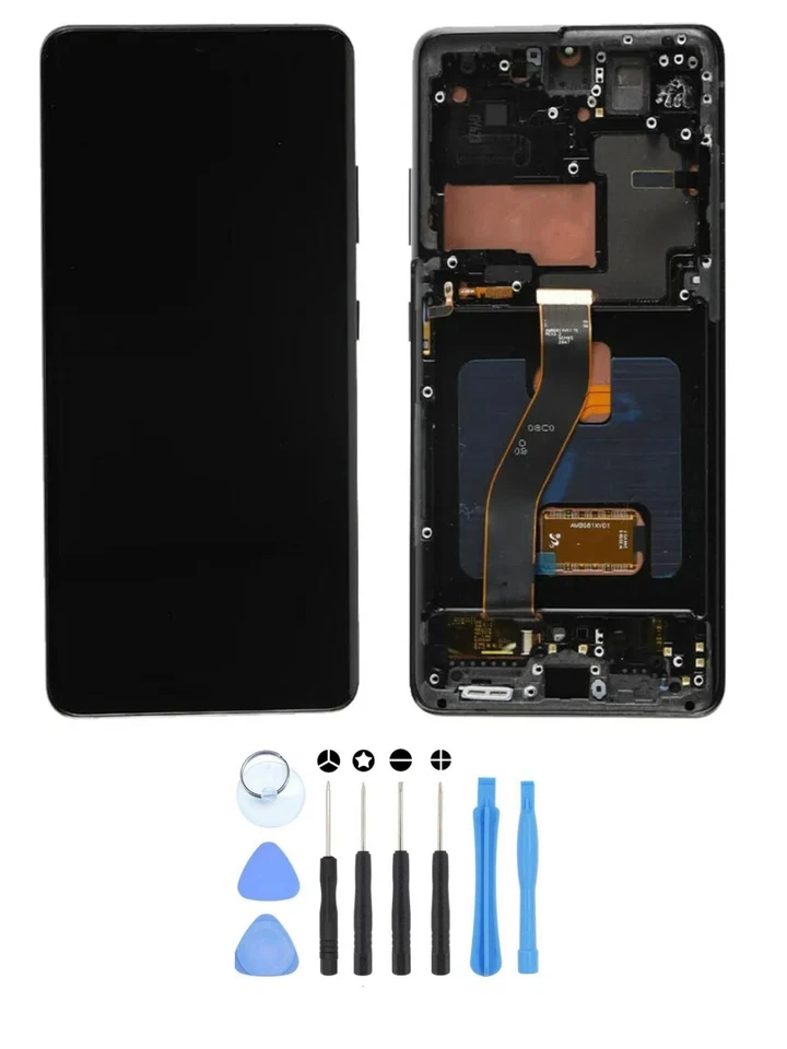 OBA PARTS Samsung Galaxy S21 Ultra SM-G998 OLED LCD Display Touch Digitizer + Rahmen