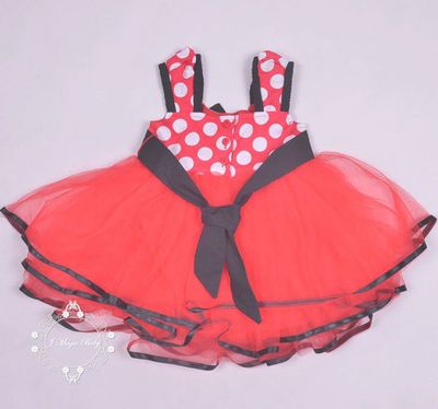 minnie mouse dress for birthday party Pink Minnie Dress + Hair Bow + Girl Petticoat, Clothes Birthday Party 9 US numeric
