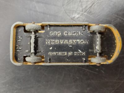 VINTAGE 50'S BUDGIE TOYS TAN VOLKSWAGEN MICRO BUS NO.12 MADE IN