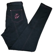 Legacy Jean/Denim Style Girls Jodhpurs Navy + Pink Stitching 20-30 waist