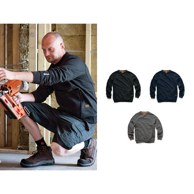 Scruffs Eco Worker Sweatshirt SH002 - Taschen mit Reißverschluss aus Baumwolle