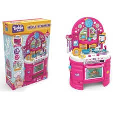 Grande Cucina Rosa Con Accessori per Bambini Idea Regalo +3 Anni Altezza 75cm.