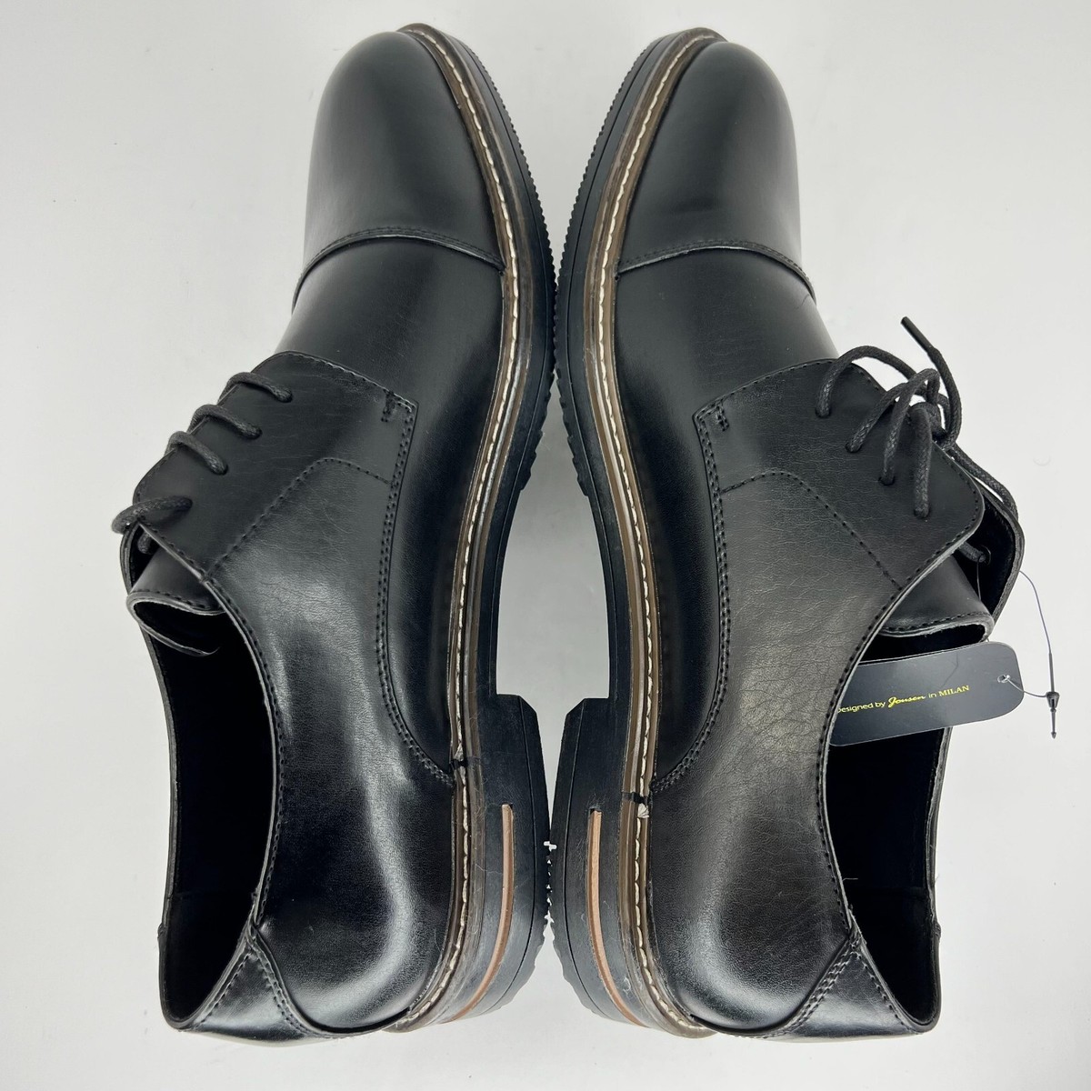 Jousen Mens DDH23021 Black Polished Oxford Leather Cap Toe  display picture 1