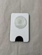 PopSockets Magnetic MagSafe PopWallet Phone Wallet/Grip iPhone White/Clear USED