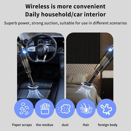 Car Vacuum Cleaner Powerful Suction High Powerful Cleaner For Car Home Pet Hair - Afbeelding 2 van 12