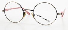 MIKLI par MIKLI Brille Mod. 6141 Col. 3200 Grau Rot Muster Rund Gestell c1994