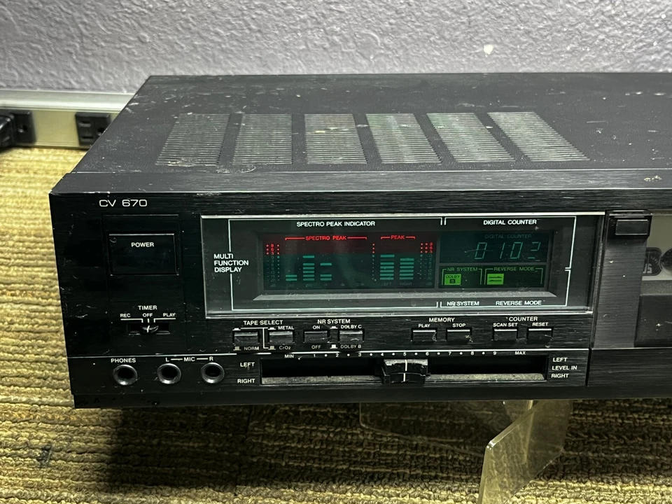 Zenith CV670 Auto-Reversa Estéreo Cassette Deck AC120V 60Hz Buen Estado 43736 Foto 3 de 4