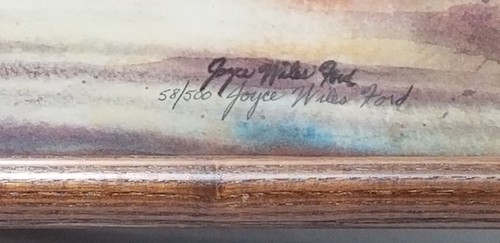 Joyce Ford acuarela enmarcada #58/500 firmada. ¡Muy raro! ¡REBAJADO! - Imagen 4 de 13