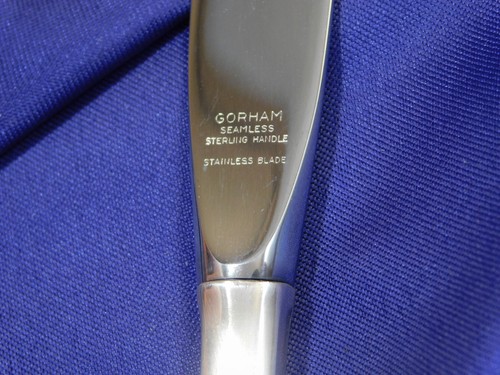 COLTELLO DA BURRO GORHAM SALICE ARGENTO STERLING - CONDIZIONI QUASI NUOVE - Foto 8 di 9