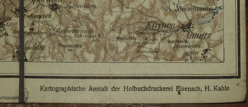 LANDKARTE Das obere SAALETAL und der FRANKENWALD um 1910 Ziegenrück Saalburg usw - Bild 5 von 6