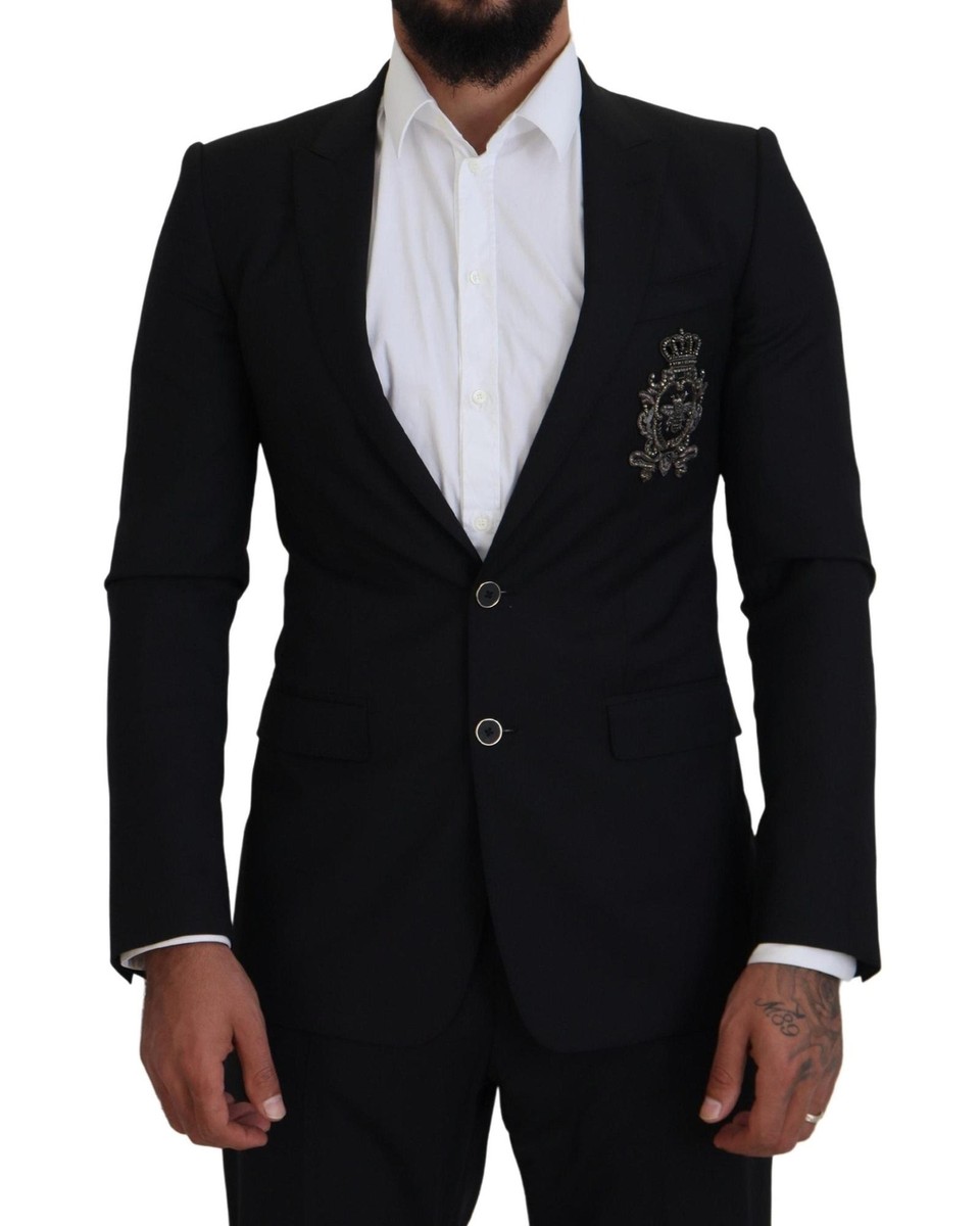 Dolce & Gabbana Slim Fit Blazer KOS2100 - Suits - Black -Size 46 