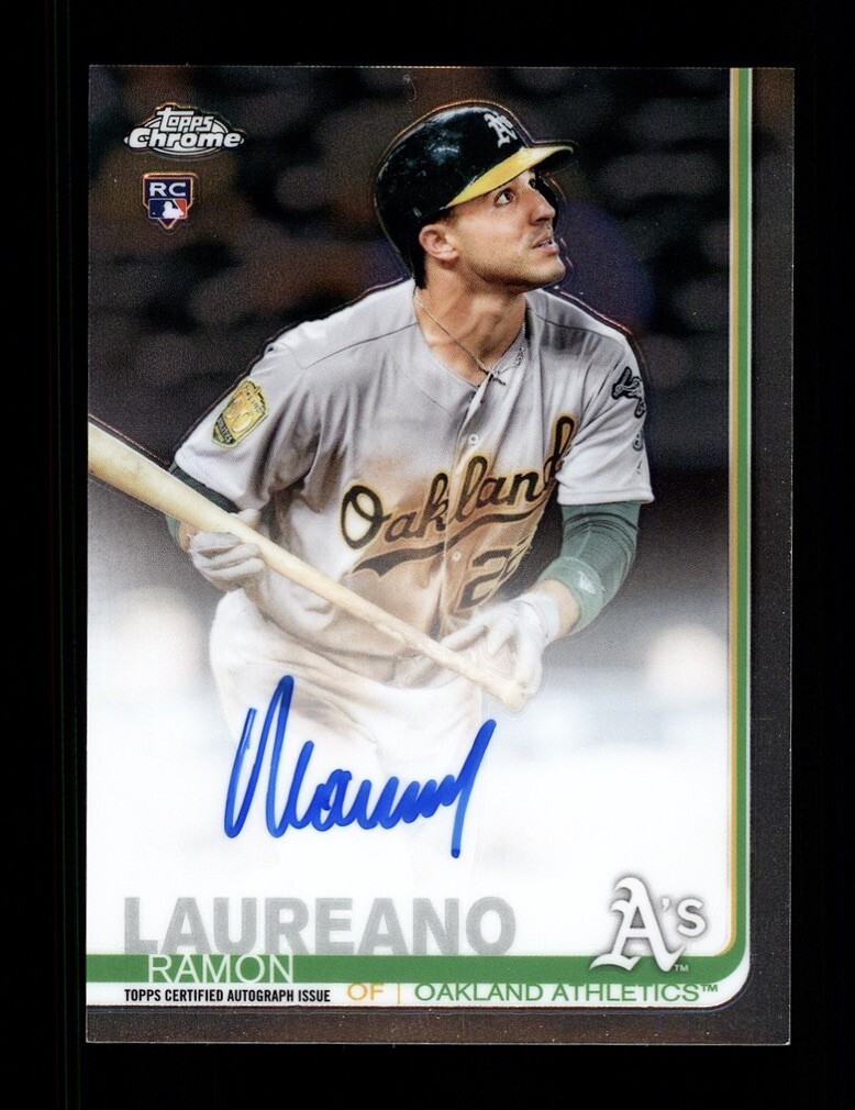 2019 TOPPS CHROME #RA-RL RAMON LAUREANO ROOKIE RC AUTO - OAKLAND A'S