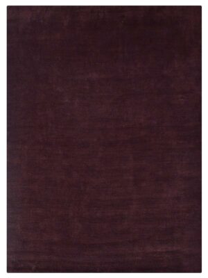 Hand Knotted Silk Mix Area Rug   Solid Brown   Soft High Pile Handmade Carpet
