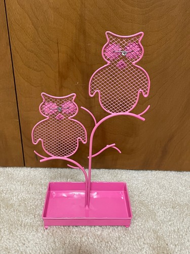 Lo último Rosa Hoot Búho Joyería Soporte Organizador Almacenamiento Colgador Acento Decoración - Imagen 5 de 5