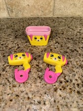 McDonald's Happy Meal Shopkins Hairdryer Toys and Basket lot of 3 L17